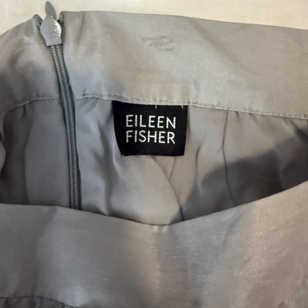 Eileen Fisher Gray Silk Skirt